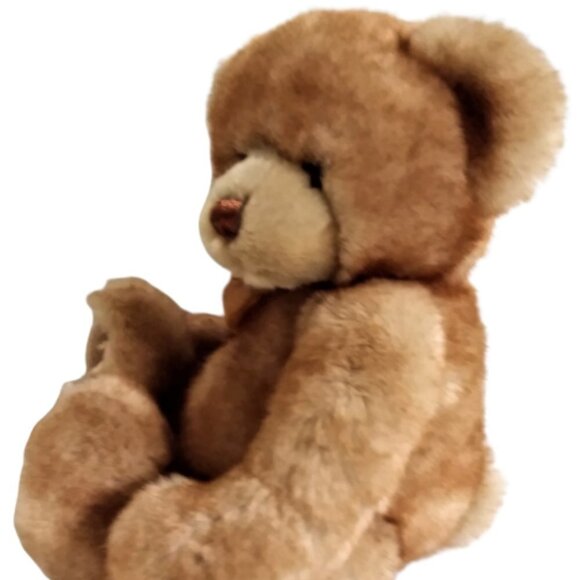 HugFun Brown Teddy Bear Orange Bow 10" Super Soft - Picture 6 of 11